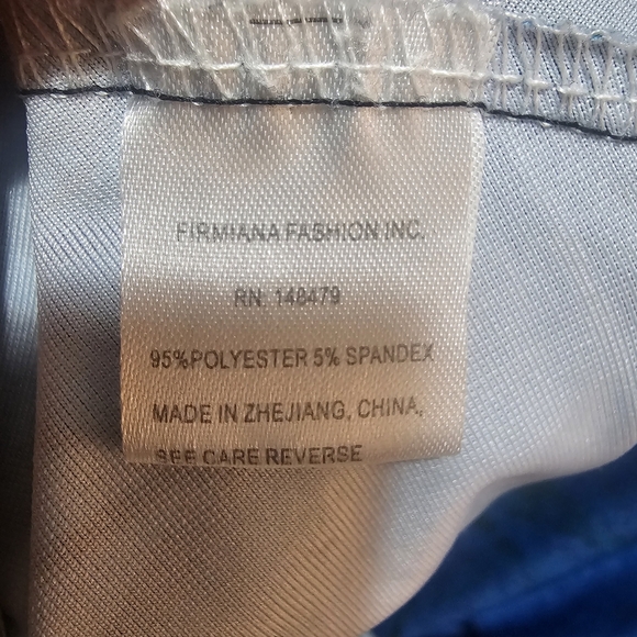 Lily by Firmiana Dress Tunic Top Womens Plus 4XL Blue Peacock Vibrant Blue Bird - Picture 11 of 12